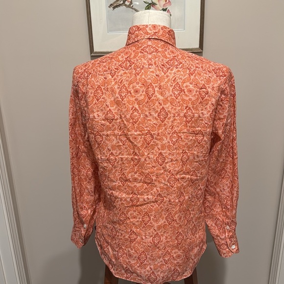 Isaia - Long Sleeve Printed Button Down Dress Shirt - Size 15.5 - Picture 7 of 11